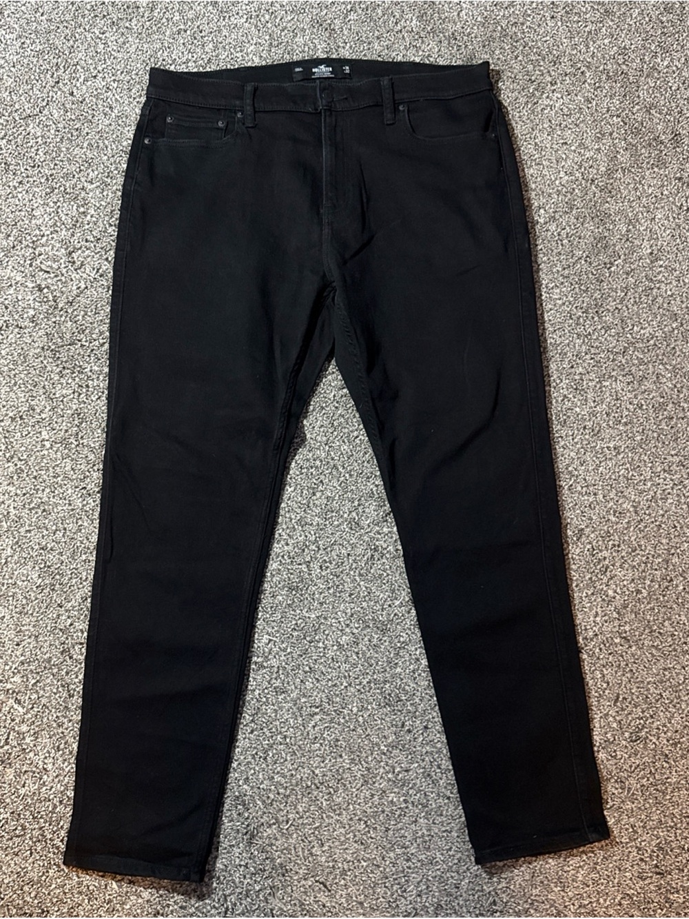 Hollister California Skinny Athletic Stretch Jeans 36x32 Men Black